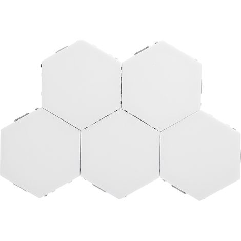 Applique murale décorative tactile LED hexagonale pour salon de coiffure, salon, hôtel, prise 110-240 V. (1/5)
