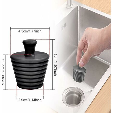 3 Pièces Bouchon de Lavabo Caoutchouc Bouchon Baignoire Universel Bouchon d'Evier Cuisine Lavabo Universels en Silicone Bouchon de Vidange d'Evier pour Évier, Salle de Bain et Cuisine (1/4)