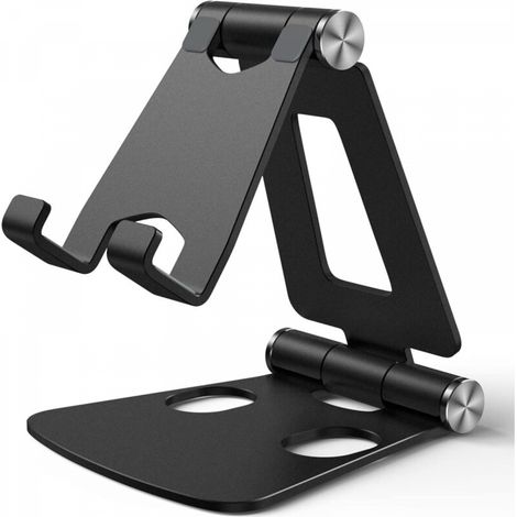 Support de téléphone portable multi-angle réglable en alliage d'aluminium, support de table pour smartphone portable, support de téléphone portable, support de bureau universel réglable en aluminium (1/5)