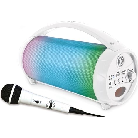 Enceinte Karaoké Bluetooth Blanche, BTP585ZLXB (1/5)