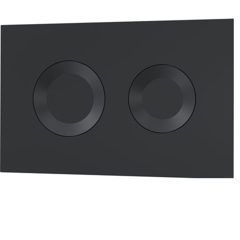 Round Dual Flush Push Button Black