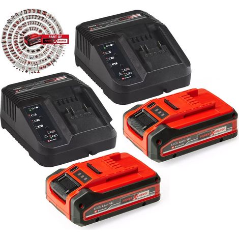 Einhell Professional 18v / 36v PXC Starter Kit - 2 x 4.0Ah PLUS Battery Charger (1/5)