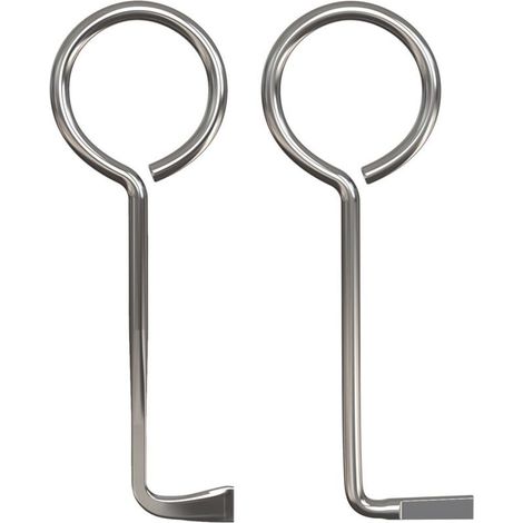 Lot de 2 clés à serrure professionnelles universelles pour ouvrir presque toutes les portes, clés universelles pour portes de chambre, serrurier-DOU