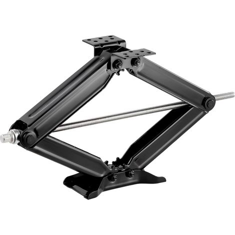 Crics ciseaux pour VR de 4082 kg (9000 lb), stabilisateurs de nivellement de 10 à 59,4 cm (4 à 23,4 po), ensemble de 2, crics stabilisateurs robustes avec manivelle, douille et niveaux à bulle, diffic (1/5)
