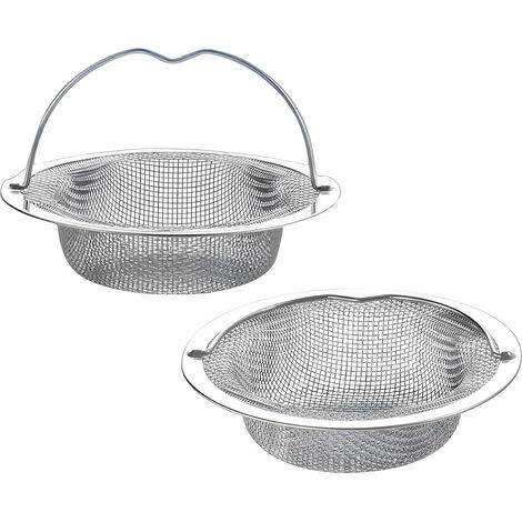 pezzi Filtro per lavello da cucina, 11 x 7 x 2 cm Griglia per lavello da cucina Filtro per lavello riutilizzabile Tappo per lavello da cucina in acciaio inossidabile con maniglia per il trasporto per 