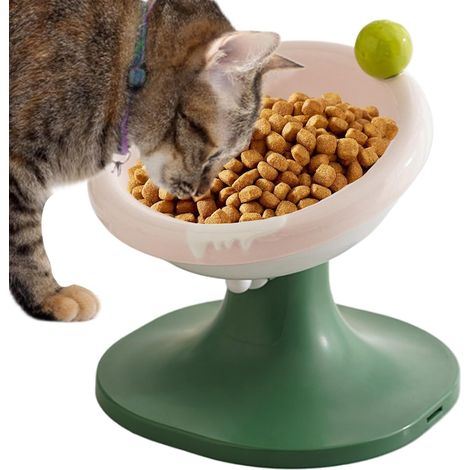 Gamelle surélevée pour chat - Distributeur de nourriture bas (1/5)