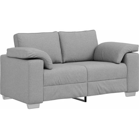 Sofa 2-Sitzer Wolkengrau 120 cm Stoff vidaXL661352 (1/5)