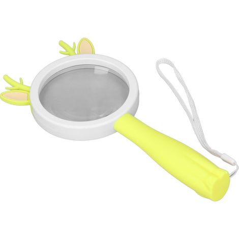 Loupe de lecture portable en forme de cerf jaune, jouet scientifique anti-chute, idéale pour les expériences. (1/5)