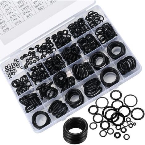 360 Pièces Joint Torique d'étanchéité en Caoutchouc, Kit d'assortiment Rondelles Entretoises pour Robinet, Véhicule Climatisation, Electroménagers, Roulement, Pompe - 24 tailles (1/4)