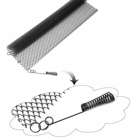 Dekorativer Kaminvorhang aus Netzgewebe als Ersatz – Funkenschutz 2422 Zoll/6155,9 cm (1/5)