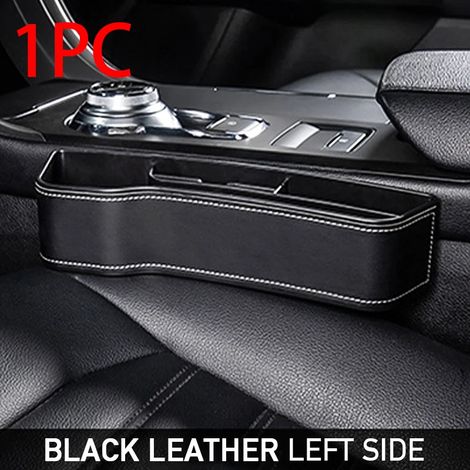 (PU Gauche 1 pièce) Boîte de rangement pour l'espace entre le siège auto, organisateur de voiture, porte-cartes d'identité, pochette pour fente de siège, accessoires intérieurs de voiture (1/5)
