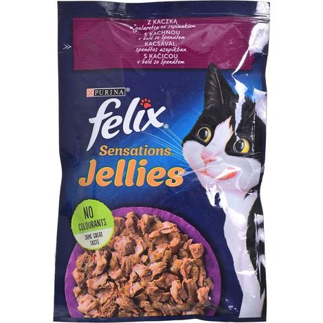 Aliment pour chats Felix Sensations canard épinards 85 g Nestlé