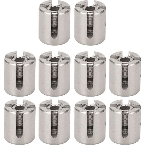 10Pcs Cross Cable Clamps 316 Stainless Steel Railing Wire Rope Clips Wall System Accessories 3mm
