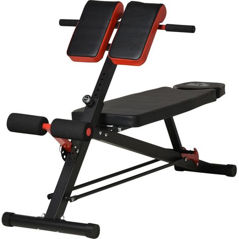 Banco Multipesos, Banco Fitness Ajustable, Banco Inclinado, Entrenador De Abdominales, Negro, 64 X 146 X 73,5-85 Cm