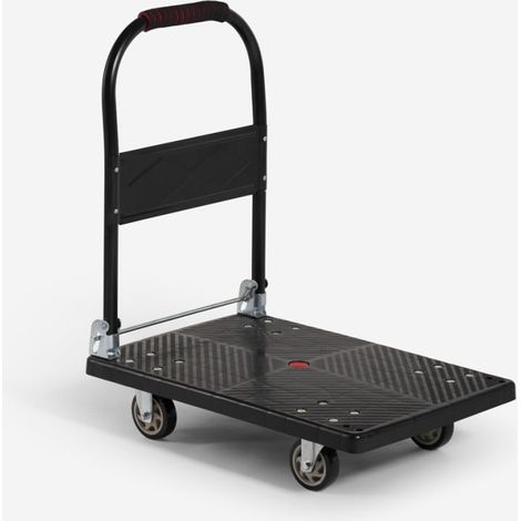 Carrello a pianale pieghevole trasporto portapacchi 200kg 4 ruote Kerry