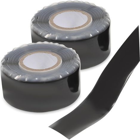 Lot de 2 Ruban De Réparation De Tuyau D'eau Ruban De Réparation De Plombiers Bande Congélateur Bande De Fil Ruban Adhésif En Vinyle Durite Lave-vaisselle Réfrigérateur Caoutchouc (1/5)