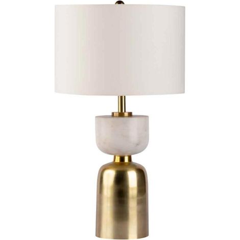 Lampe à Poser Design "Ceres" 54cm Blanc & Or (1/5)