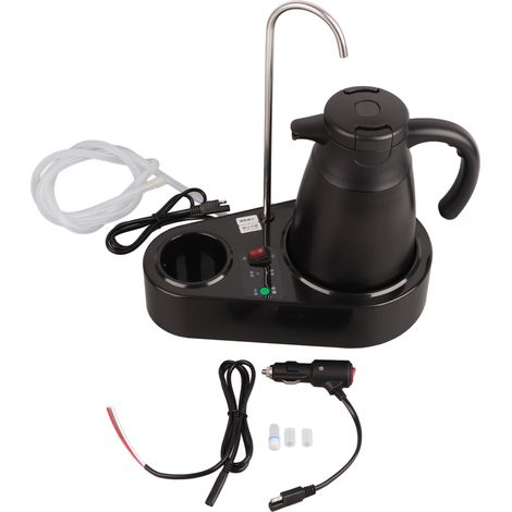 Bouilloire électrique 24V pour voiture 1,2L, acier inoxydable, bouteille d'eau bouillante pour voyage en voiture (1/5)