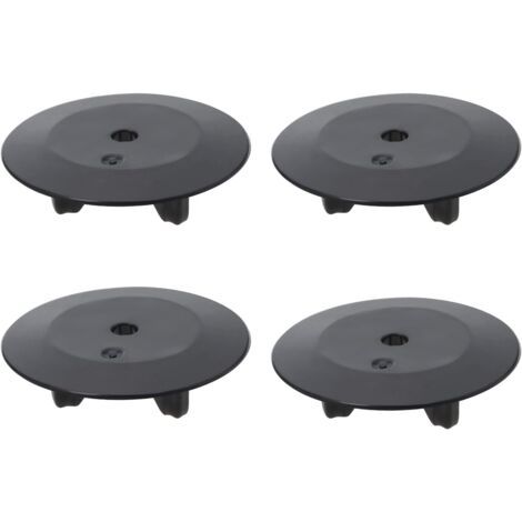 Lot de 4 joints en caoutchouc pour couvercles d'évier (compatibles avec les accessoires de cuisine, noir 55 mm)