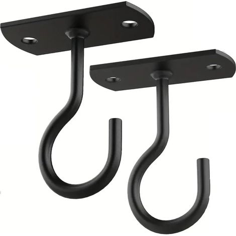 2 pièces Decke Haken Hängen Pflanzen Wand Halterung Aufhänger Vogel Feeder Lichter, Laternen, Win (1/5)