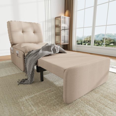 divano poltrona 195x81,5 letto estraibile compatto OKMYHOME (1/5)