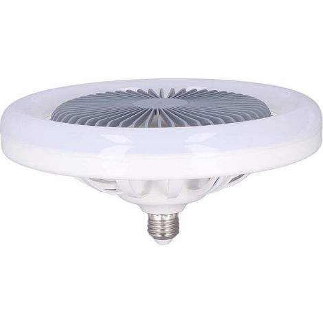 Ventilateur de plafond fermé avec éclairage LED 30W E27, 85-265V, télécommande, petit format (1/5)