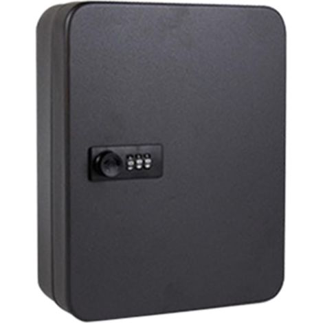 Petit coffre-fort Coffre-fort Mural, Moderne Avec Serrure, Armoire À Clés, Boîte De Sécurité, Organisateur De Stockage, Bureau, Maison, Étiquettes Colorées, Portable En Métal(Black 28Keys) (1/5)