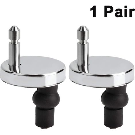 1 paire de charnières pour abattant de WC, fixations pour charnières d'abattant de WC, fixation supérieure d'abattant de WC, boulon de fixation universel, vis d'expansion, cache-boucle