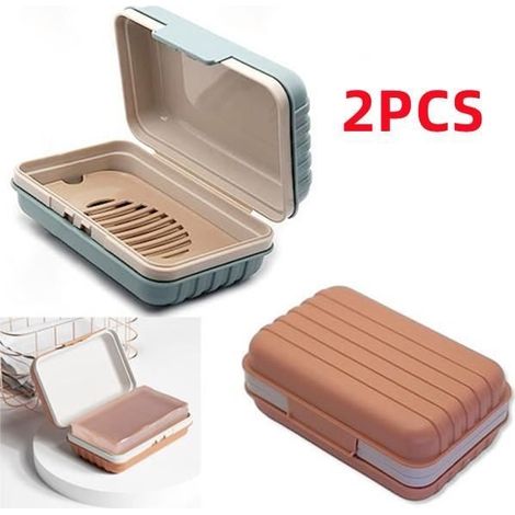 Boite à Savon - 2PCS - Plastique - Portable - Couvercle inclus (1/4)