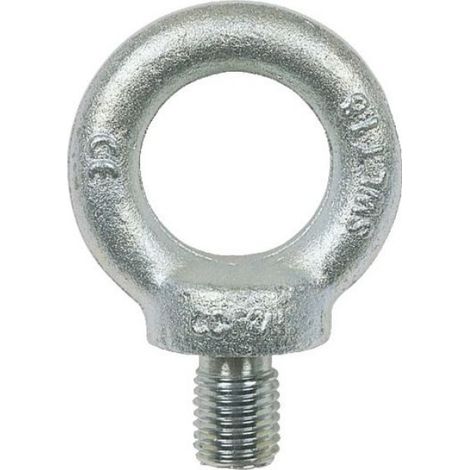 Anneau De Levage Mâle - Acier Zingué - Diamètre 16 mm - Pour Tirage À 45° - Charge Maximale Définie - 1 Pièce