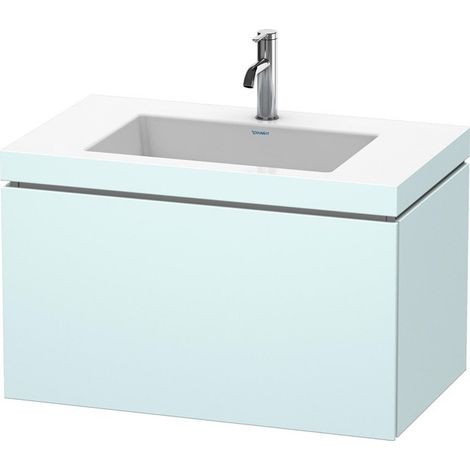 Meuble sous-vasque L-CUBE WT Vero Air 500x800x480mm 1 trou de robinetterie lichtbl