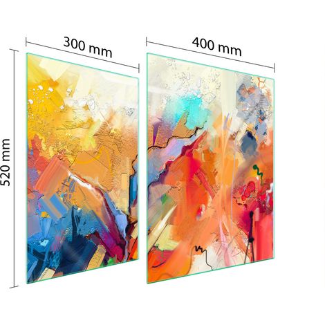 PIASTRA PROTETTIVA IN VETRO PER STUFA 70x52 COLORATA (1/5)