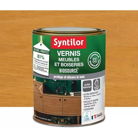 Vernis Meubles Et Boiseries Biosourcée SYNTILOR Chêne Clair Mat 0,25 L (1/2)