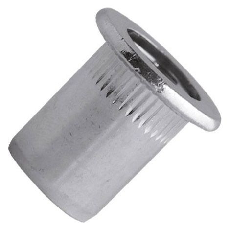 Scell-It - 500 Écrous à sertir cranté tête plate M4 x 12,5 mm acier zingué - TCD0440