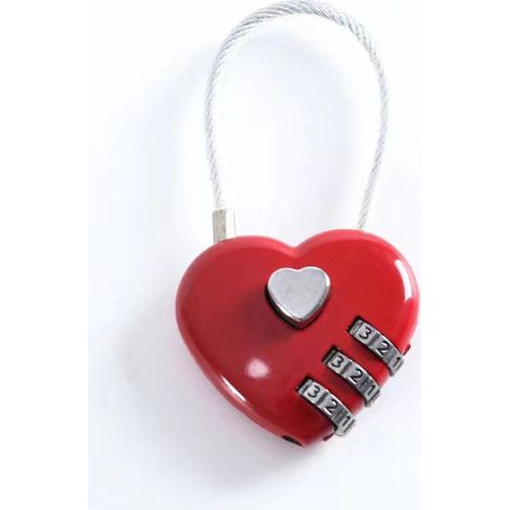 Cadenas de sécurité rouge monobloc, mini sac de sport résistant, cadenas à combinaison pour sacs à dos, boîtes à bijoux, serrures de chambre, boîtes à outils, salles de sport, rangement (1/5)