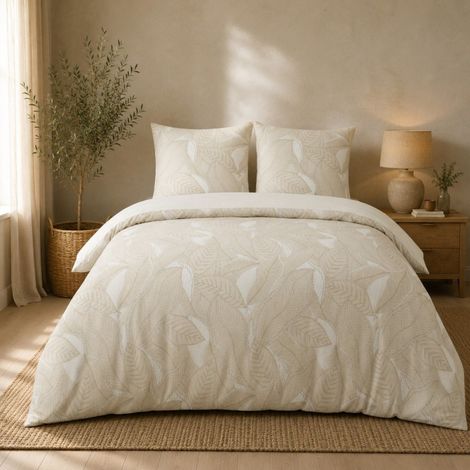Housse de couette 240x220 WILLY + 2 taies Percale de coton (1/4)