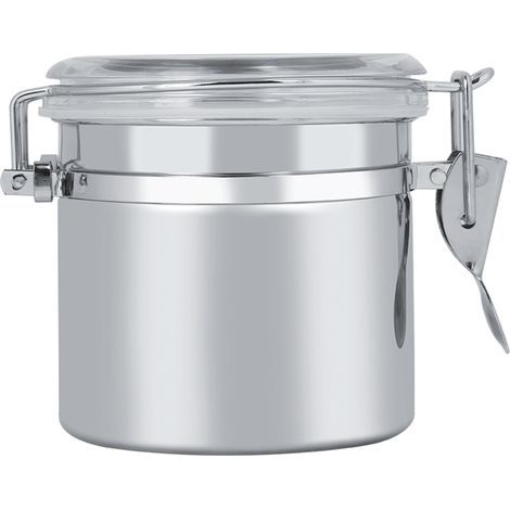 Bocal en inox pour café, thé, sucre, lait en poudre, rangement alimentaire (13x11cm) (1/5)
