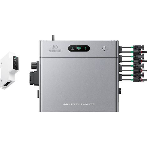 Zendure SolarFlow 2400 Pro - Batterie Solaire 2400W AC, PV 4800W, 2.4-16.8kWh, Plug & Play, IP65, avec Compteur intelligent 3CT-S