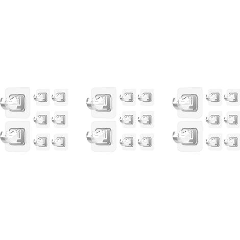 Lot de 24 supports de tringle à rideaux sans perçage, crochets de fixation et cintres pour rideaux à la maison (1/5)