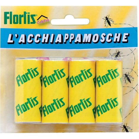 Strisce adhesivas atrapamoscas Flortis 4 pz