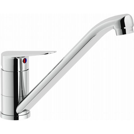 Nobili – Mitigeur de cuisine bec mobile 360° – Finition chromée – Limiteur de débit 50% – Hauteur sous bec 155mm – Mousseur Neoperl (1/5)
