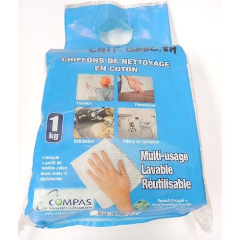 Chiffons Coton Blanc Caractéristiques Chiffons Blanc - Sac De 1 Kg (1/2)