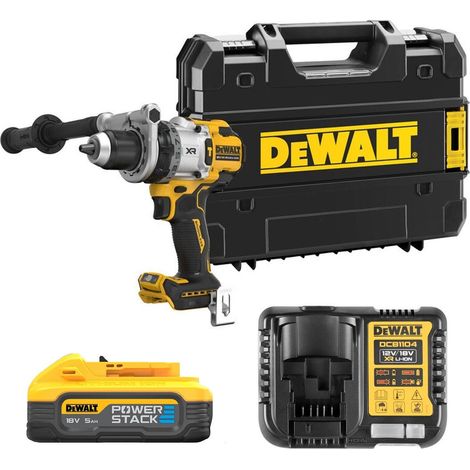 Dewalt DCD1007H2T 18v XR Premium 3SP Brushless Hammer Drill x1 5Ah Powerstack (1/5)