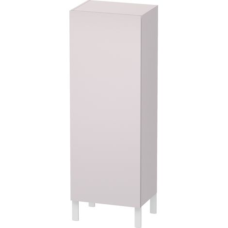 Armadio semi-alto Duravit L-Cube, larghezza 500 mm, profondità 363 mm, 1 anta, cerniera a destra, colorazione: Laccato Bianco Lilla Seta opaco Laccato opaco - LC1179R8787 (1/4)
