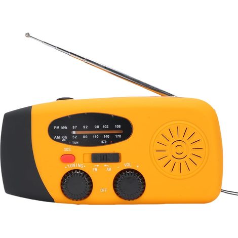Radio d'urgence,Alarme SOS,Ampe Torche,Dynamo manivelle,Radio mAh (1/5)