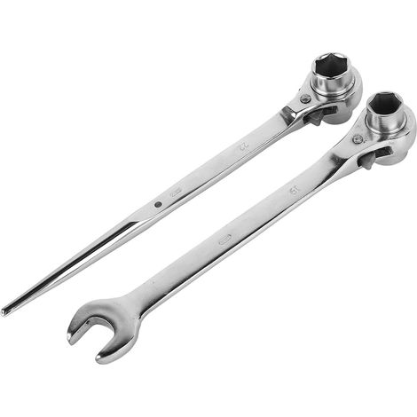 Jeu de clés à cliquet à extrémité pointue et à extrémité ouverte, clé à cliquet en acier pour le bricolage (1/5)