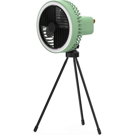 Ventilateur suspendu portable rechargeable 1200 mAh, lampe de camping, ventilateur de bureau pour les réunions (1/4)
