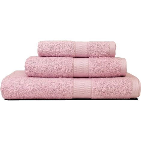 Kit 3 Asciugamani Misure Differenti In Cotone Rosa Dalia   Teddy