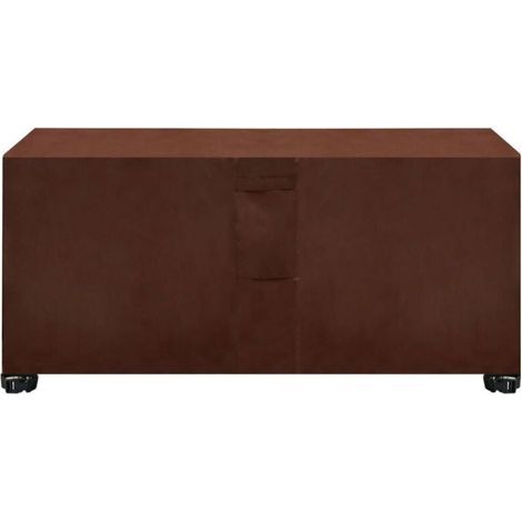 Rechteckige Gartenmöbelabdeckung, quadratische Oxford-Gartenmöbelabdeckung mit Belüftungsöffnungen, winddicht, wasserdicht, staubdicht – Braun, 280 × 280 × 80 cm (1/5)