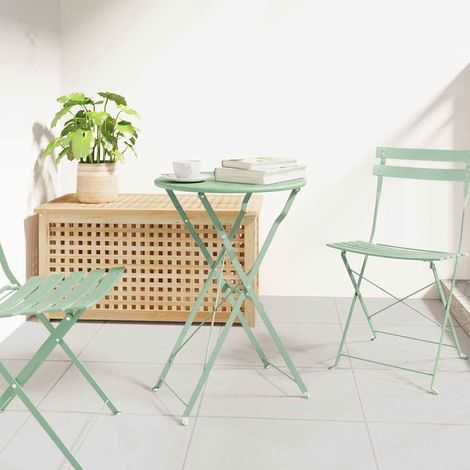 Teenpull – Bistrotisch Hellmint Ø 50 x 71 cm Pulverbeschichteter Stahl (1/5)